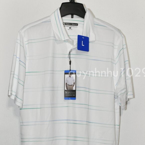 NWT Pebble Beach Dry Luxe Men"s Perfomance polo bush - Picture 3 of 5